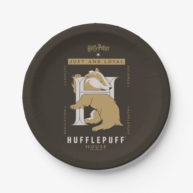 Assiettes En Carton Maison HUFFLEPUFF™ Juste Et Loyale (Devant)