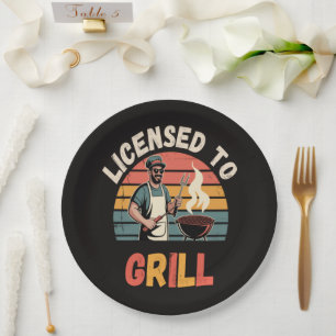 Assiettes En Carton Maître du Grill Papa