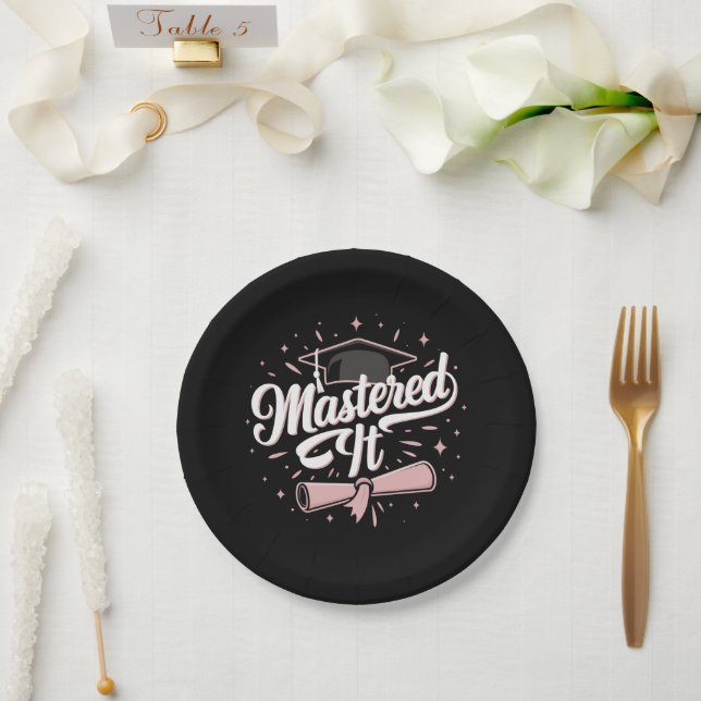 Assiettes En Carton Maîtrisé Diplômé Master MBA (Mariage)