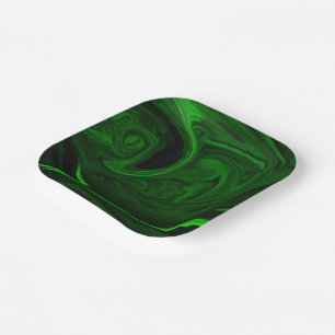 Assiettes En Carton malachite vert texture