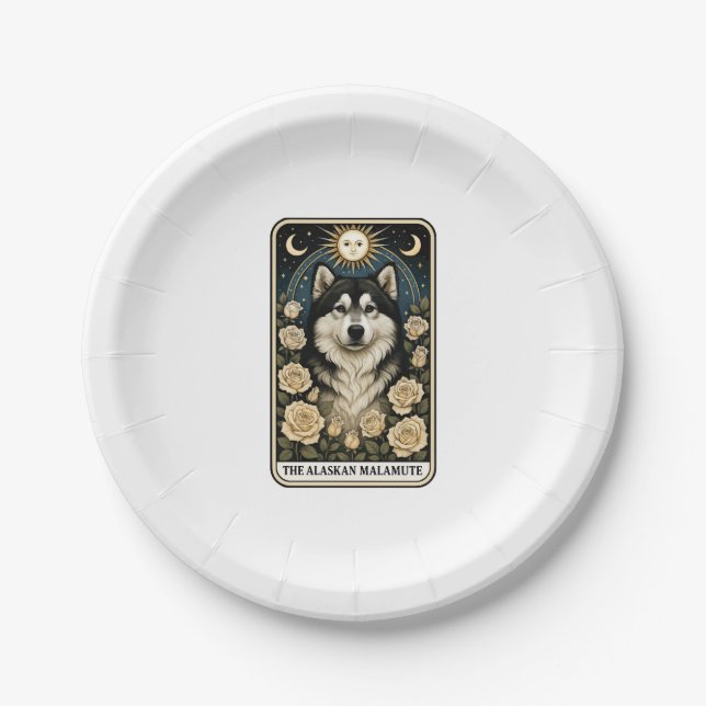 Assiettes En Carton Malamute d'Alaska (Devant)
