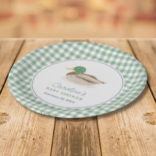 Assiettes En Carton Mallard Canard Canard Pays Baby shower de chasse