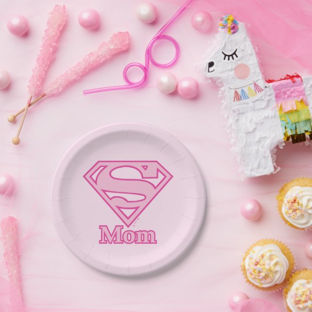 Assiettes En Carton Maman bouclier (Fête)