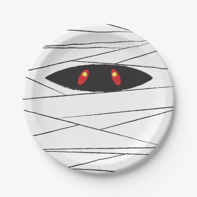 Assiettes En Carton Maman de Halloween (Devant)