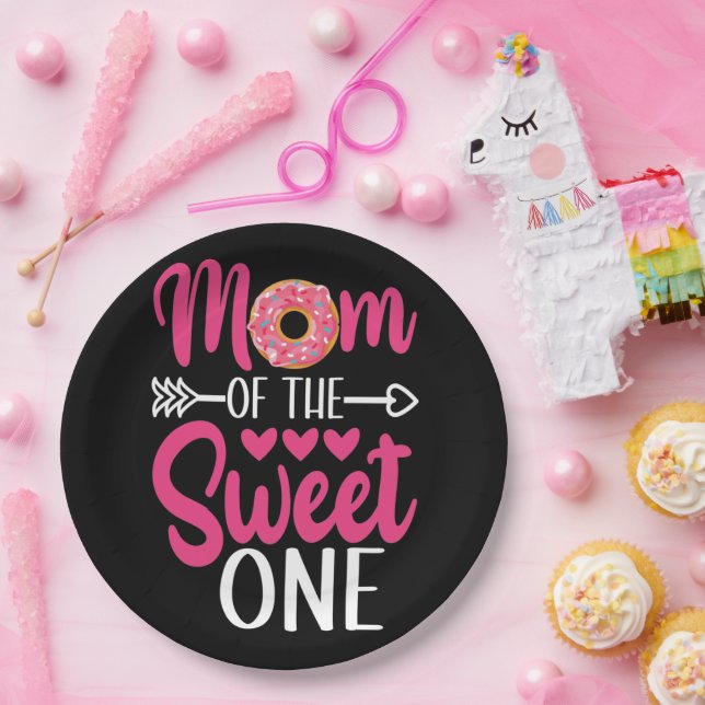 Assiettes En Carton Maman de la douce âne saupoudrée (Fête)