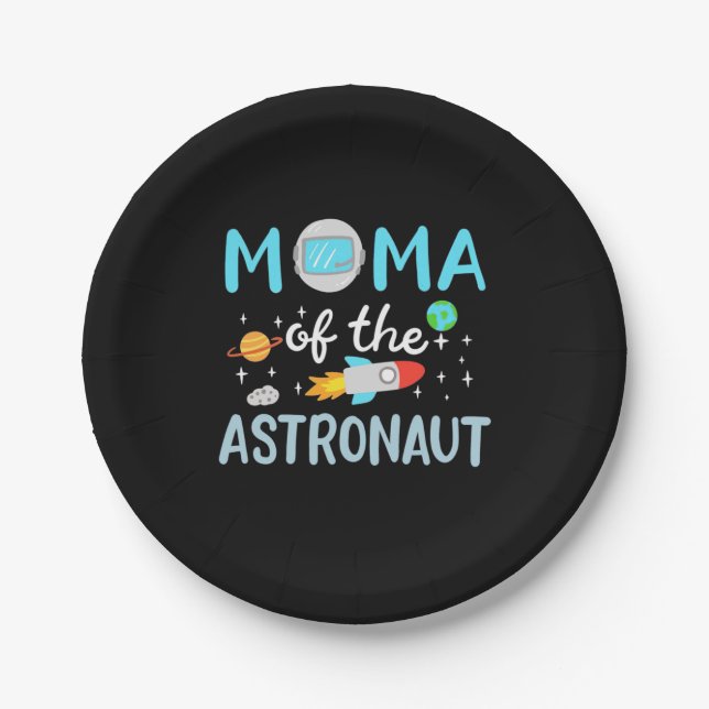 Assiettes En Carton Maman De L'Astronaut (Devant)