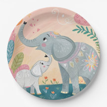 Maman éléphant et bébé
