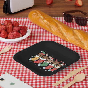 Assiettes En Carton Maman teckel Noël Cadeau pour amoureux de chien No