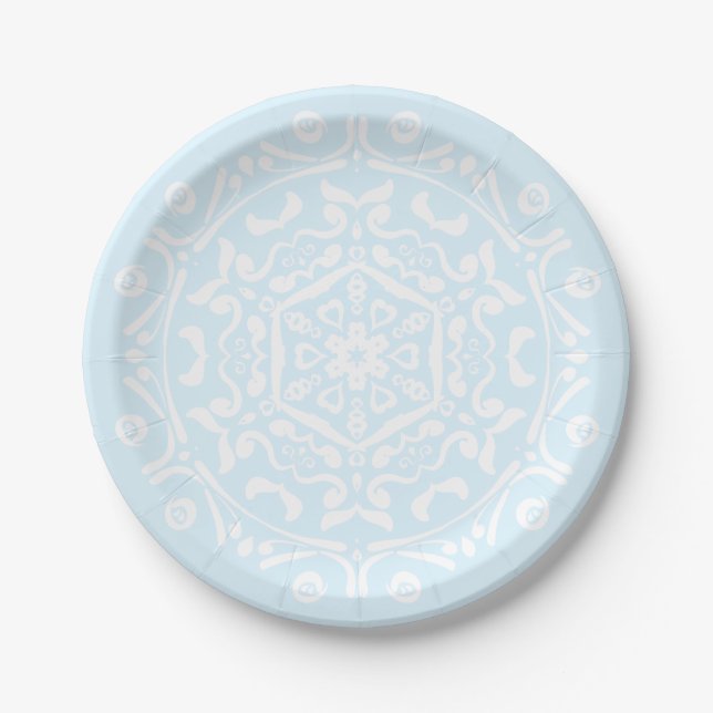 Assiettes En Carton Mandala arctique (Devant)