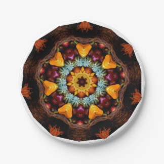 ASSIETTES EN CARTON MANDALA DE CORNE D'ABONDANCE DE THANKSGIVING DE