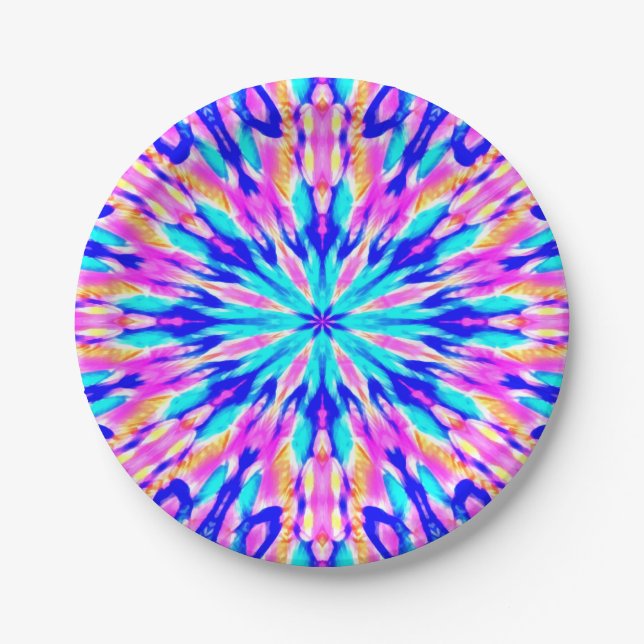 Assiettes En Carton mandala fractal complexe (Devant)