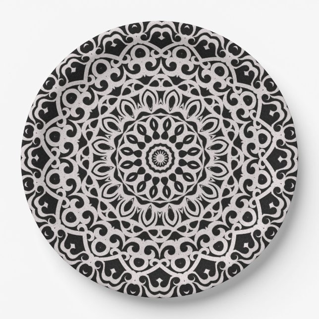 Assiettes En Carton Mandala G385 (Devant)