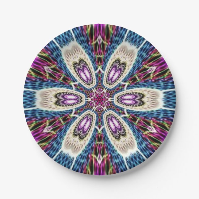 Assiettes En Carton Mandala unique (Devant)