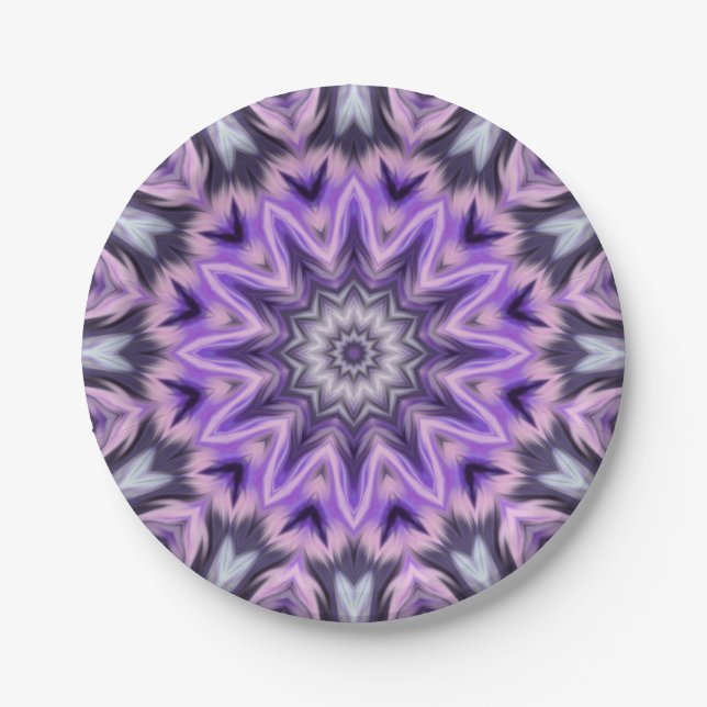 Assiettes En Carton Mandala violette Lilac (Devant)