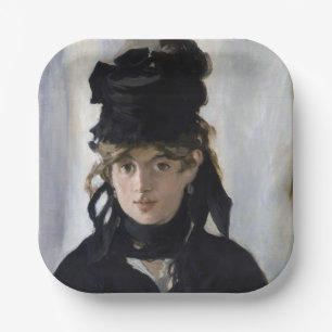Assiettes En Carton Manet - Berthe Morisot avec un bouquet de violette