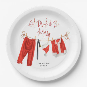 Assiettes En Carton Manger, Boire & se Réjouir Le Noël du Père Noël