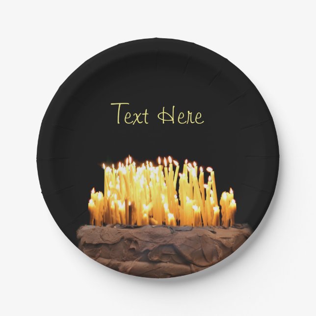 Assiettes En Carton Manière de manière au-dessus de l'anniversaire de (Devant)