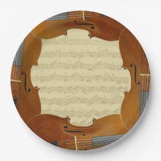 Assiettes En Carton Manuscrit de suite de violoncelle de Bach dans le