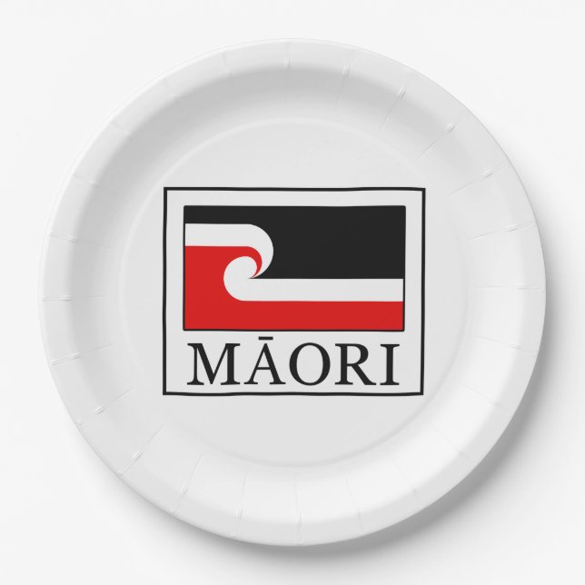 Assiettes En Carton Maori (Devant)