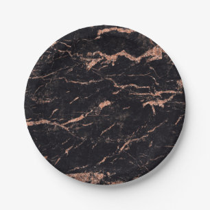 Assiettes En Carton Marbre abstrait VIP fascinant de parties