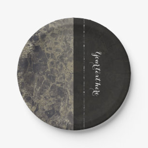 Assiettes En Carton Marbre Granite Brillant Style Élégant Designer