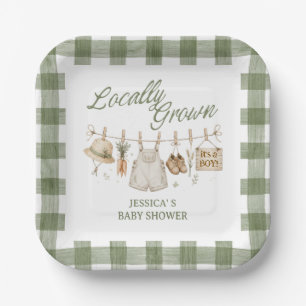 Assiettes En Carton Marché de fermier de proximité Bébé GARÇON personn