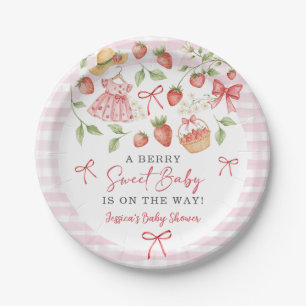 Assiettes En Carton Marché de producteurs Baby Shower aux fraises Berr