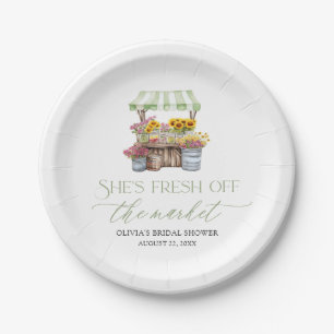 Assiettes En Carton Marché de producteurs fraîchement ouvert Shower de