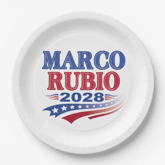 Assiettes En Carton Marco Rubio 2028 (3ème) (Devant)