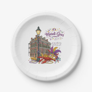 Assiettes En Carton Mardi gras
