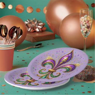 Assiettes En Carton Mardi Gras Paper Plates