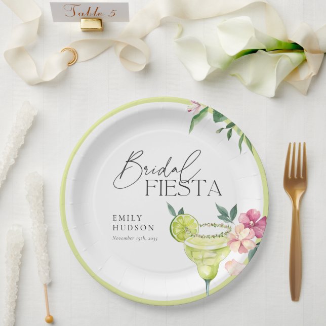 Assiettes En Carton Margarita Fiesta Mexicaine pour Enterrement de Vie (Mariage)