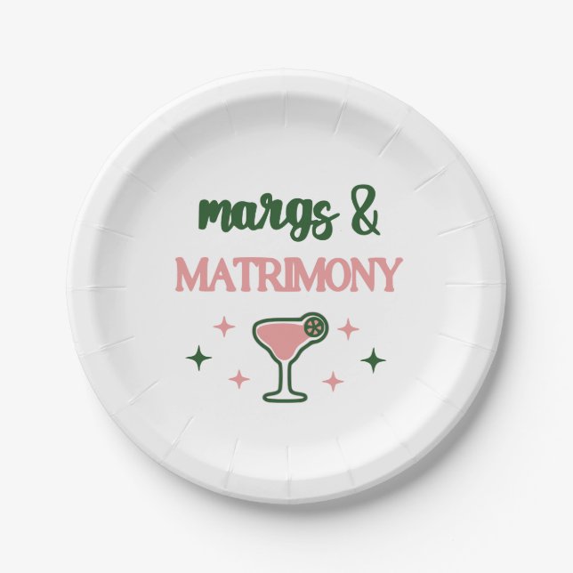 Assiettes En Carton Marges & Mariage (Devant)
