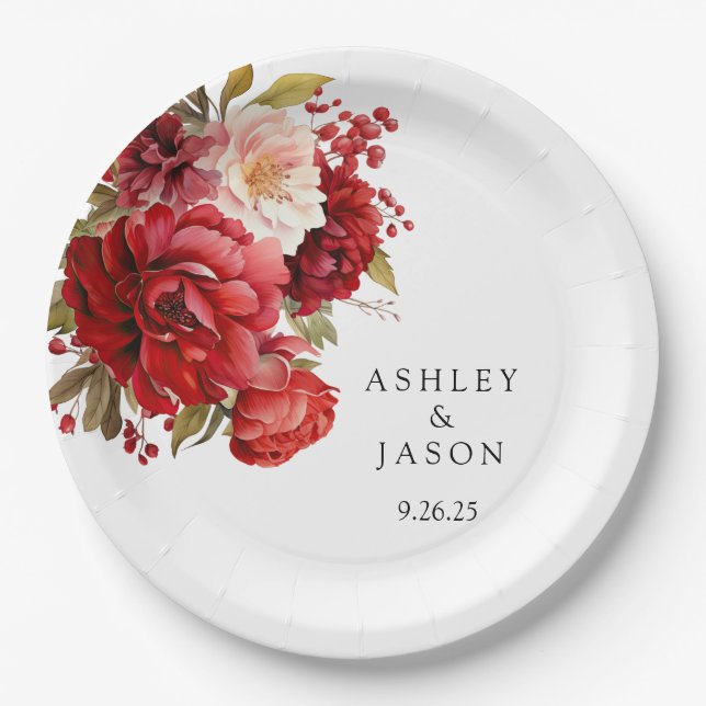 Assiettes En Carton Mariage  (Devant)