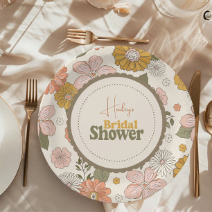 Assiettes En Carton Mariage à thème des années 70 Super rétros