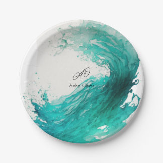 Assiettes En Carton Mariage abstrait