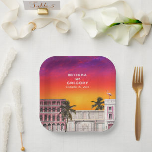 Assiettes En Carton Mariage Arc-en-ciel de Miami Beach à Charleston av