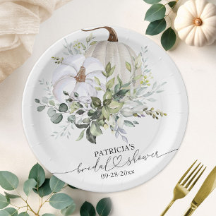 Assiettes En Carton Mariage automnal Citrouille Végétal