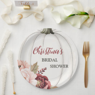 Assiettes En Carton Mariage automnal Tomate Fleurie Shower de Mariée