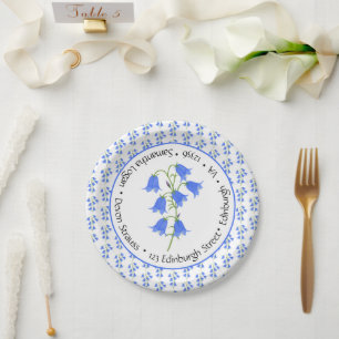Assiettes En Carton Mariage aux jacinthes des bois