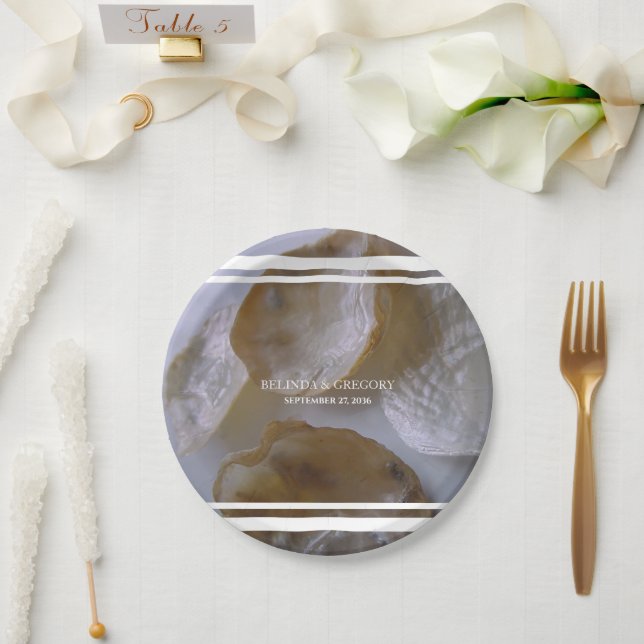 Assiettes En Carton Mariage Beach Clams (Mariage)