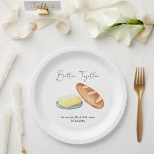 Assiettes En Carton Mariage Beurre Ensemble Shower de Mariée