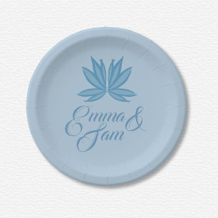 Assiettes En Carton Mariage blanc Lotus