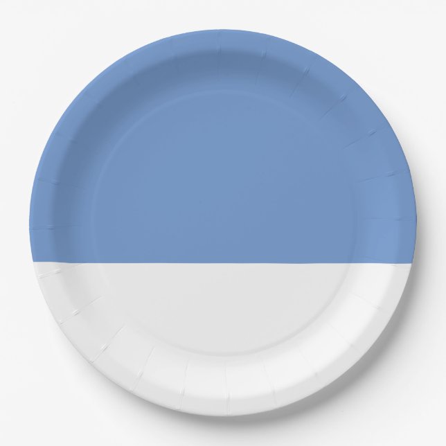 Assiettes En Carton Mariage bleu Cornflower (Devant)