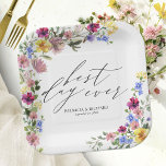 Assiettes En Carton Mariage Bohème aux Fleurs Sauvages<br><div class="desc">Capturez l'essence d'un design chic et bohème avec des tons terreux lunatiques captivants et de beaux éléments floraux. Personnalisez-le sans effort avec vos détails personnels.</div>