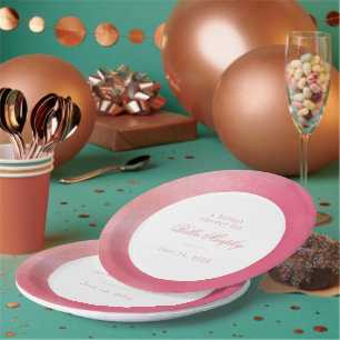 Assiettes En Carton Mariage Bohème Dégradé Bain de Noces