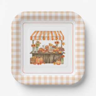 Assiettes En Carton Mariage Célébré Orange Frais du Marché Automnal