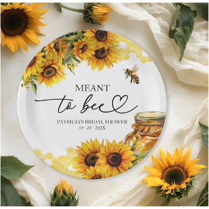 Assiettes En Carton Mariage Champêtre Tournesol Shower de Mariée