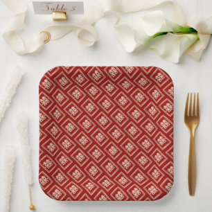 Assiettes En Carton Mariage chinois à double bonheur