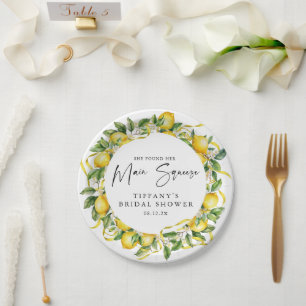 Assiettes En Carton Mariage Citron Citrus Moderne